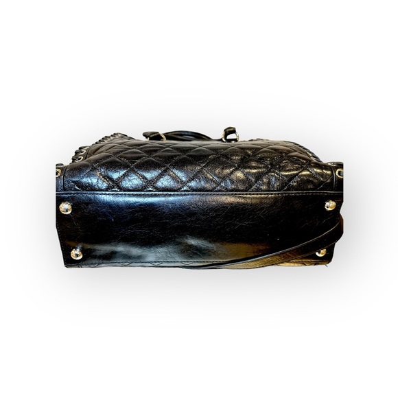 Michael Kors Black Quilted Leather Hippie Grommet Handbag - Picture 10 of 13